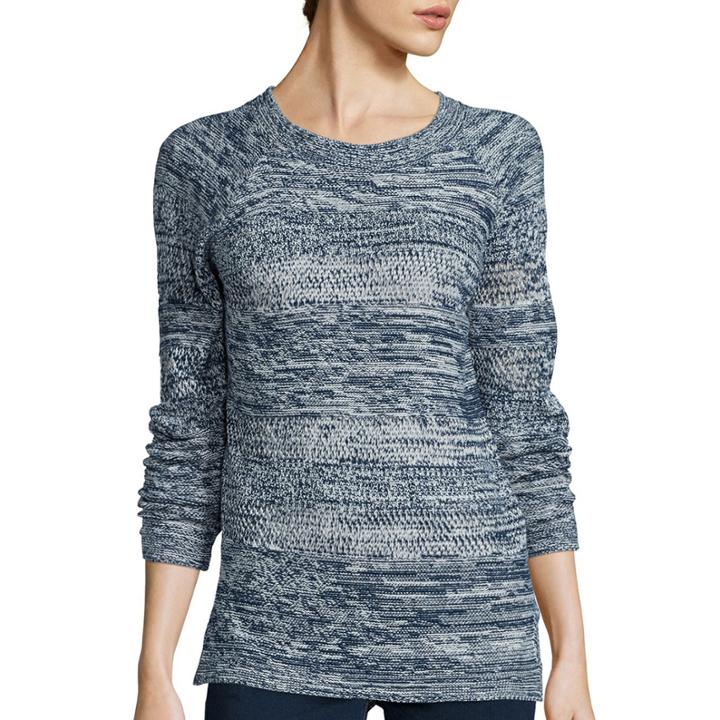 St. John's Bay Long-sleeve Marled Scoopneck Sweater