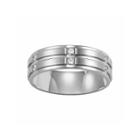 Unisex 1/6 Ct. T.w. White Diamond Stainless Steel Band