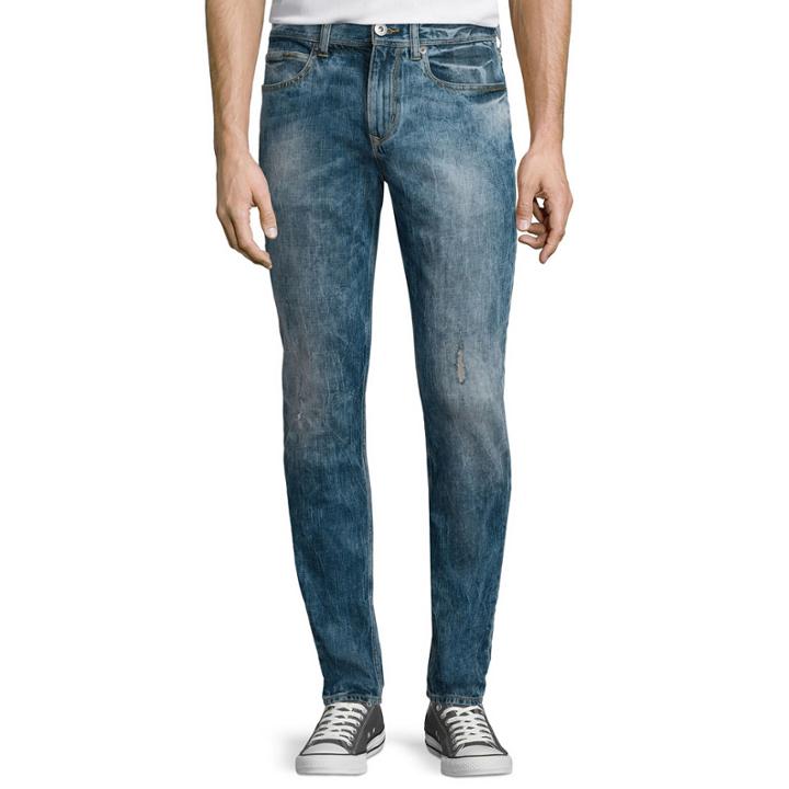 Jf J. Ferrar Slim-fit Crackle Jeans