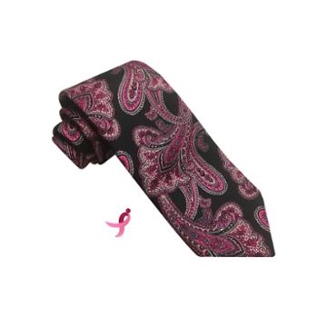 Susan G Komen Print Paisley Tie Xl
