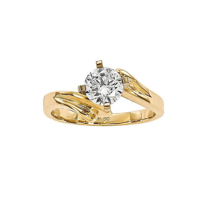 1 Ct. Diamond 14k Yellow Gold Solitaire Ring