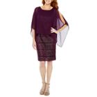 Ronni Nicole Sleeveless Cape Sheath Dress