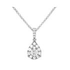 Brilliant Dream Ct. T.w. Diamond Cluster Pear Pendant Necklace