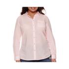 Stylus&trade; Oversized Long-sleeve Shirt With Back Pleat - Plus