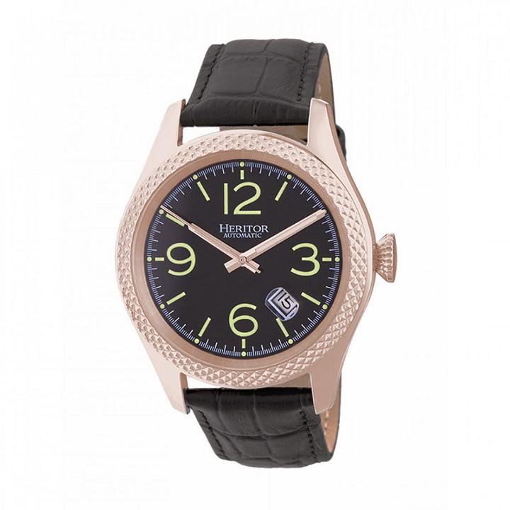 Heritor Unisex Black Strap Watch-herhr7106