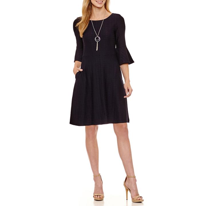 Byer California Long Sleeve Sheath Dress-petites