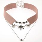 Natasha Accessories Womens Clear Crystal Choker Necklace