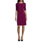 R & K Originals Elbow-sleeve Shift Dress With Zipper Pockets