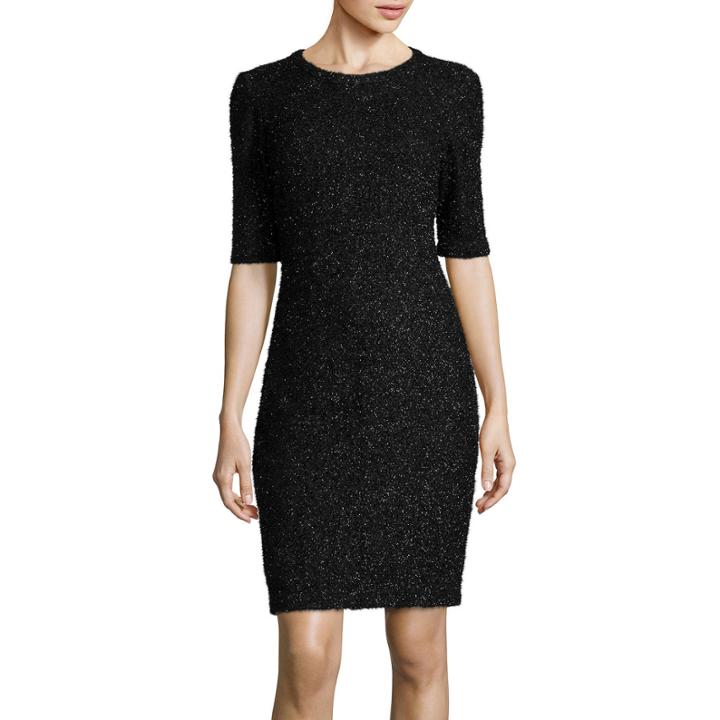 Danny & Nicole 3/4-sleeve Fuzzy Sheath Dress