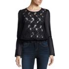 Lone+lux Ruffle Sleeve Lace Top