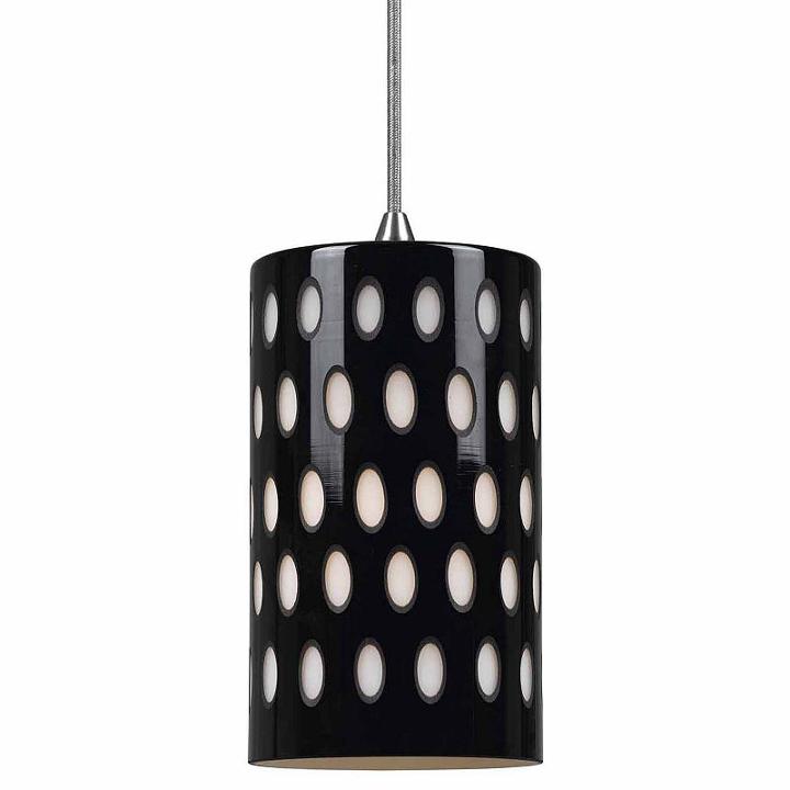 Wooten Heights 9.8 Tall Glass Pendant With Brushed Steel Cord