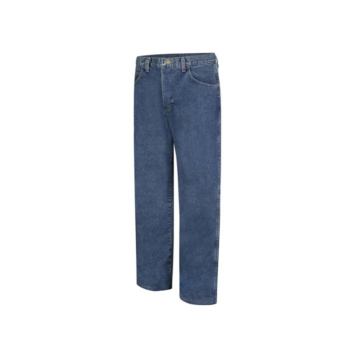 Bulwark Mens Stone-washed Loose-fit Jeans