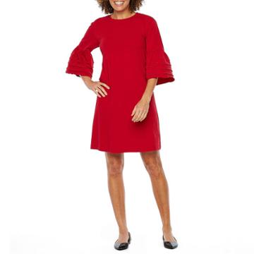 Vivi By Violet Weekend 3/4 Bell Sleeve Shift Dress