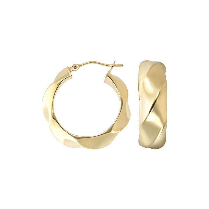 Made In Italy 14k Gold Twist Hoop Earrings
