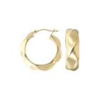 Made In Italy 14k Gold Twist Hoop Earrings