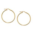 Made In Italy 24k Gold Over Silver Sterling Silver 32mm Hoop Earrings