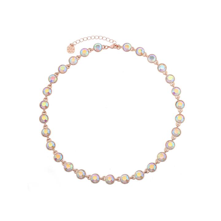 Monet Jewelry Womens Clear And Rose Goldtone Collar Necklace