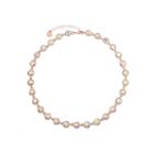 Monet Jewelry Womens Clear And Rose Goldtone Collar Necklace