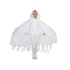 Hooded Lined White Mesh Adult Cape