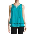 Worthington Lace-up Tank Top - Talls