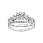 1 1/5 Ct. T.w. Diamond 14k White Gold Bridal Set