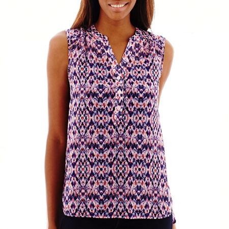 A.n.a Sleeveless Woven High-low Henley