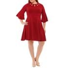 Danny & Nicole 3/4 Sleeve Fit & Flare Dress - Plus