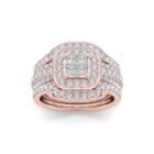 1 3/4 Ct. T.w. Diamond 10k Rose Gold Bridal Set