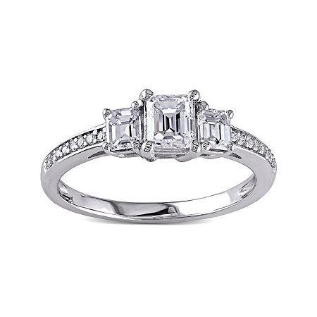 7/8 Ct. T.w. Diamond 14k White Gold 3-stone Ring