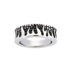 Mens Stainless Steel Flame Ring