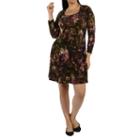 24/7 Comfort Apparel Quiet Sort Of Glamour Fit & Flare Dress-plus