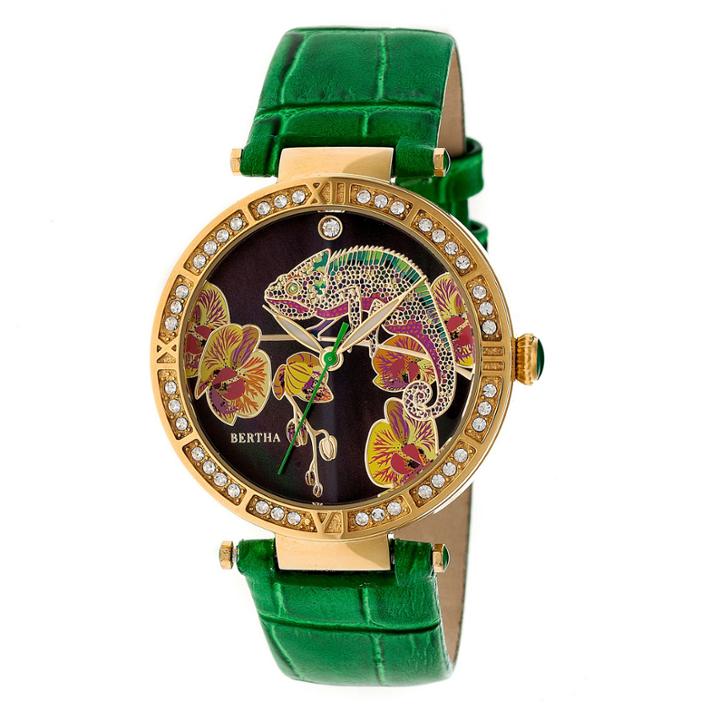 Bertha Womens Green Strap Watch-bthbr6206
