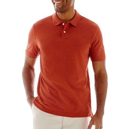 St. John's Bay Legacy Heathered Short-sleeve Piqu Polo