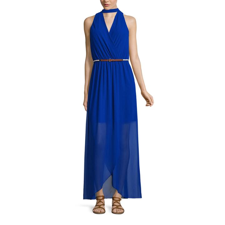 By & By Sleeveless Paisley Maxi Dress-juniors