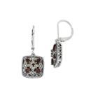 Shey Couture Genuine Garnet And Diamond-accent Earrings
