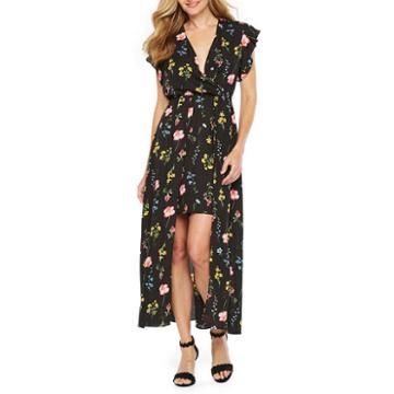 Emma And Michele Short Sleeve Floral Maxi Dress