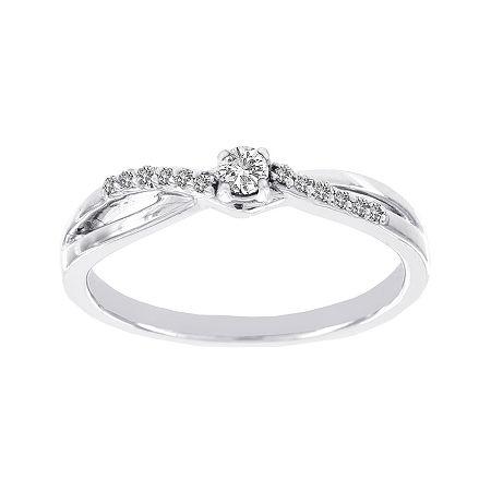 Lumastar 1/7 Ct. T.w. Diamond 10k White Gold Promise Ring