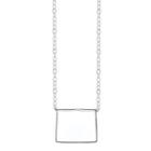 Footnotes Sterling Silver Wyoming State Necklace