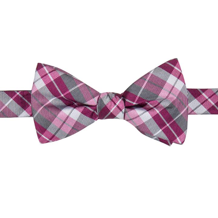 Jf J.ferrar Plaid Bow Tie