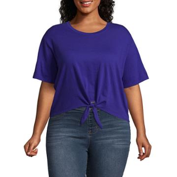 City Streets Tie Front Tee - Juniors Plus