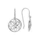 1/5 Ct. T.w. Diamond Sterling Silver Floral Dangle Earrings