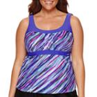 Zeroxposur Solid Tankini Swimsuit Top-plus