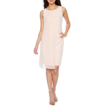 S.l. Fashions Sleeveless Beaded Shift Dress