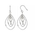 Silver Reflections Silver Plated Wire Pure Silver Over Brass Pear Drop Earrings