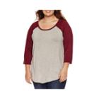 Arizona 3/4 Sleeve Baseball T-shirt-juniors Plus