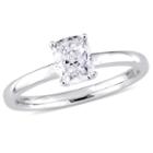 Womens 1 Ct. T.w. Genuine Cushion White Diamond 14k Gold Solitaire Ring
