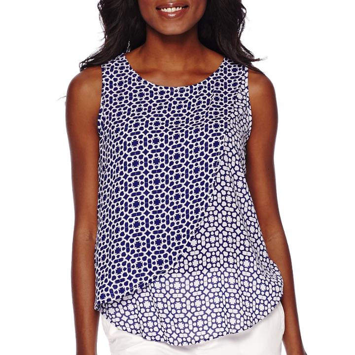 Liz Claiborne Asymmetric Layered Tank Top