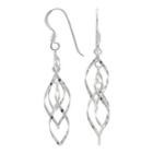 Sterling Silver Intertwining Twist Earrings