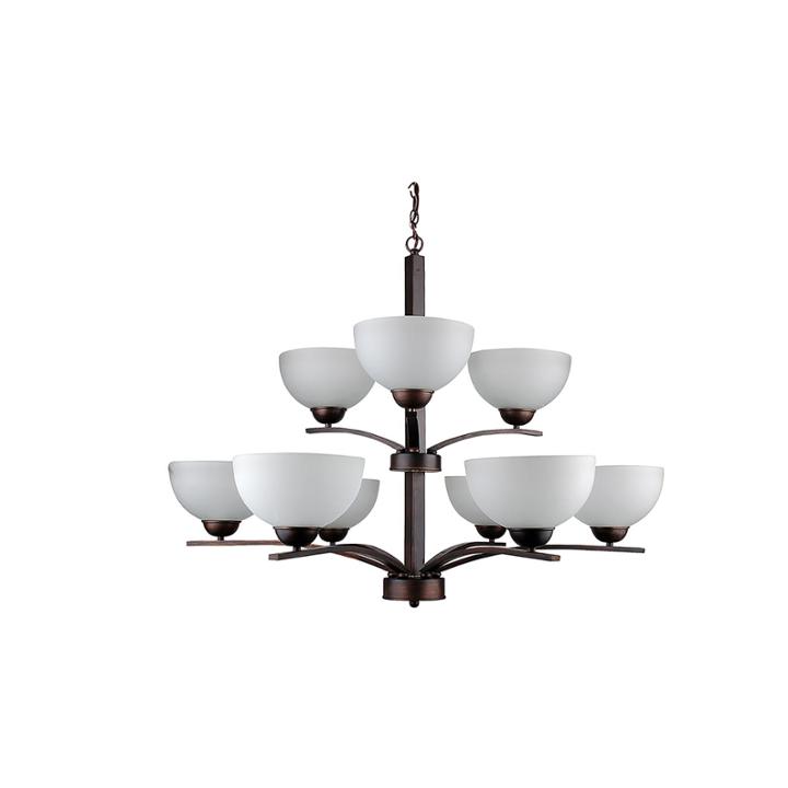 Mickayla 9-light Brown Chandelier