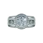 Modern Bride Signature Womens 1 Ct. T.w. Genuine Round White Diamond 14k Gold Engagement Ring
